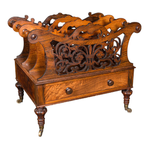 Antique Canterbury, English, Country House, Magazine Rack, William Iv, c.1835
