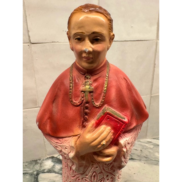 1960s Vintage Mid 20th Century Religious Icon Italian Chalkware Figurine For Sale - Image 5 of 12