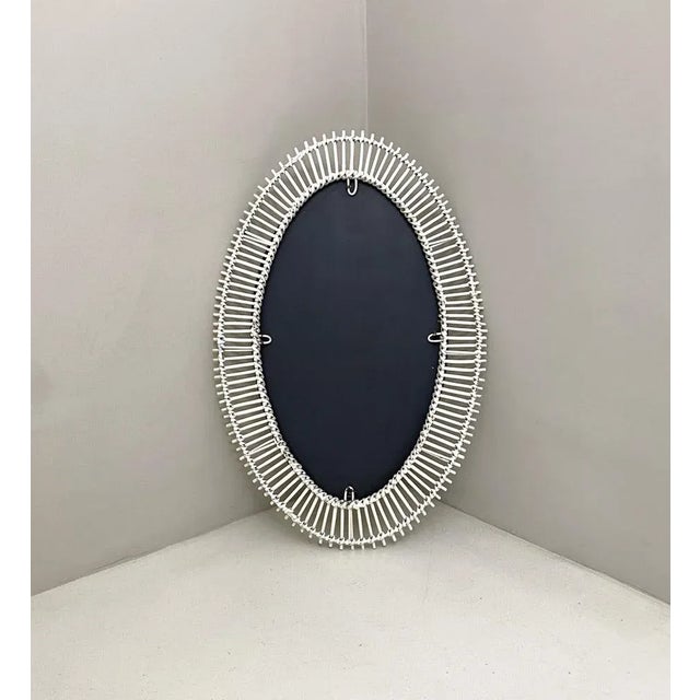 Vintage Mirror in Bamboo, 1950s For Sale - Image 4 of 6