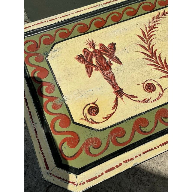 Vintage 1992 Hand Painted Swan Console Table For Sale - Image 13 of 14