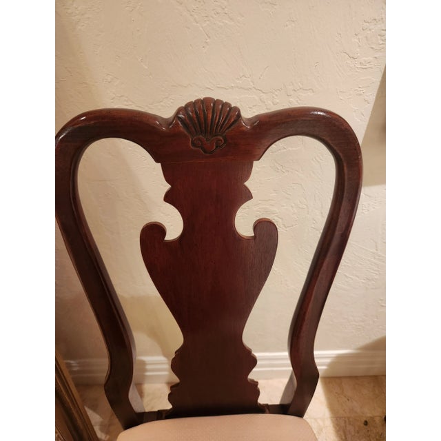 Chippendale Pair of Thomasville Vintage Chippendale Style Chairs For Sale - Image 3 of 9