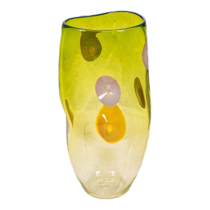 Vintage Art Vase, English, Blown Glass, Display Sleeve, Columbia Glassworks