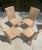Contemporary Authentic McGuire Antalya Laced Rawhide Dining Table & 4 Chairs For Sale - Image 3 of 14