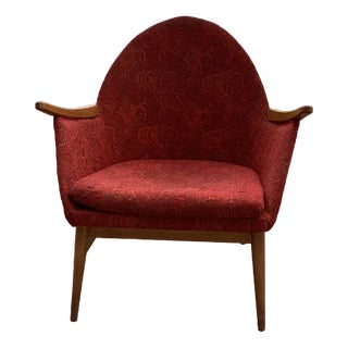 Mid-Century Red Armchair, 1960s For Sale