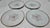Vintage Noritake Claire dessert/bread plate set of 4, featuring a delicate pink floral design and elegant gold-tone trim....