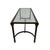 Neoclassical Vintage Narrow Metal Neoclassical Glass Top Coffee Table For Sale - Image 3 of 4