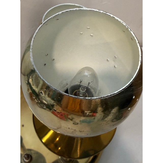 Mid 20th Century Vintage 3-Tiered Mid-Century Modern Sputnik Brass Table Lamp For Sale - Image 5 of 12