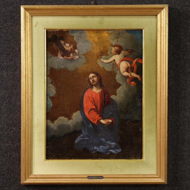 Italian Artist, Christ with Angels, 1690, Oil on Canvas For Sale - Image 16 of 16