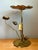 Vintage Carole Stupell Brass Lotus Leaf Accent Table For Sale - Image 12 of 14