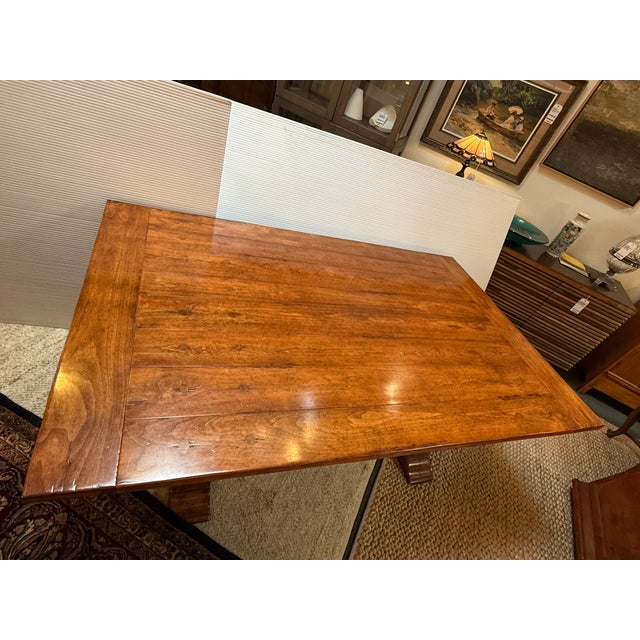 Bausman & Company Trestle Dining Extension Table For Sale - Image 11 of 12