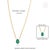 3.88ct Pear Cut Emerald Solitaire Art Deco Necklace in 14k Gold Curb Chain For Sale - Image 13 of 17