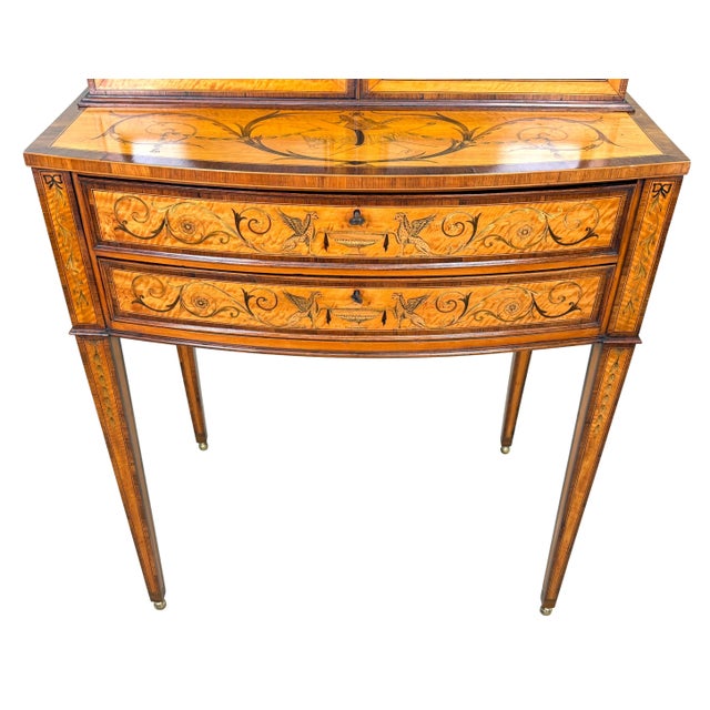 19th Century Satinwood Display Cabinet attributed to Edwards & Roberts, 1890 For Sale - Image 12 of 18