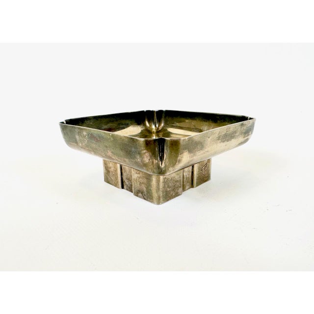 Mid-Century Modern Italian Silver Plated Footed Bowl by Cleto Munari, 1980s For Sale - Image 3 of 11