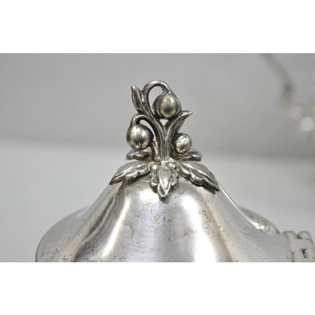 Vintage Birmingham English Art Nouveau Silver Plated Tea Service - 5 Pc Set For Sale In Philadelphia - Image 6 of 17