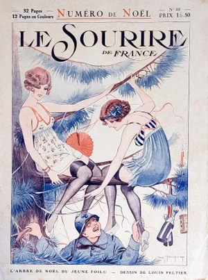 Louis Peltier, 1918 "L' Arbre De Noel Du Jeune Poilu" Le Sourire Cover Print