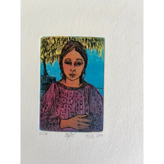 Paper Mid 20th Century Ruth Leaf Signed Etching Collection: Aware, Lisa, & Nita - Set of 3 For Sale - Image 7 of 9