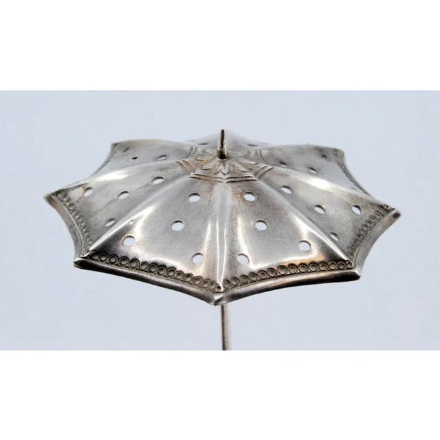 Silver Toothpick Holder with Wooden Body Figure, in Very Good conditions. Designed from 2000 This piece has an attribution...