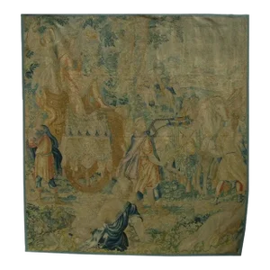 1850 Antique French King Ceremony Tapestry