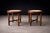 Beige Found Collectibles Maracanã-Inspired Side Tables in Reclaimed Brazilian Rosewood and Honed Travertine For Sale - Image 8 of 15