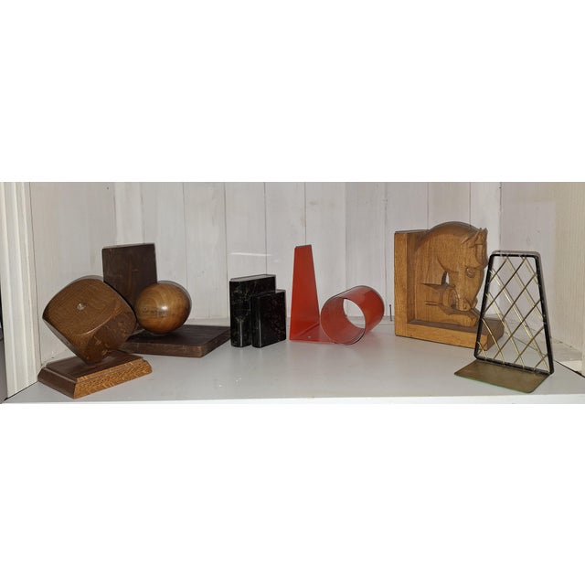 Vintage Various Individual Bookends, 1930s, Set of 6 For Sale - Image 4 of 4