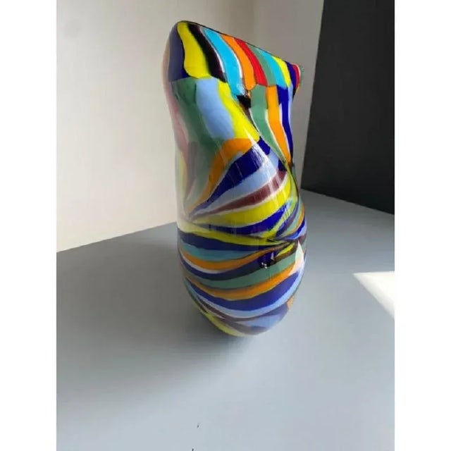 Modern Multicolored Vase in Murano Glass by Simoeng For Sale - Image 6 of 8