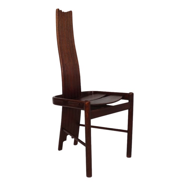 Brutalist Chair in Oak from Allmilmö, 1980s For Sale