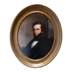Mid 20th Century Portrait Oil Painting of a Gentleman, Framed