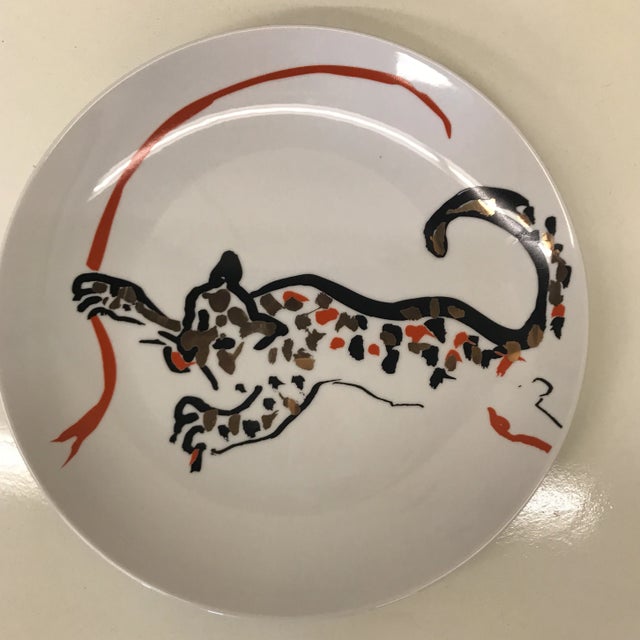 2000 - 2009 New Arcadia Studio Cheetah Plate - Dinner Size For Sale - Image 5 of 10