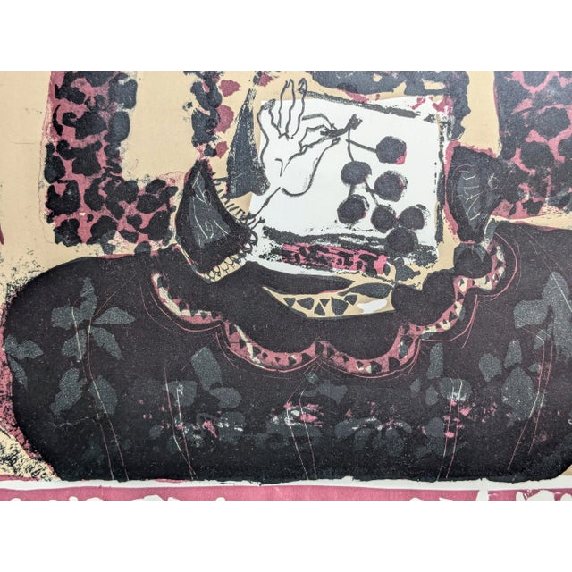 James Coignard, Portrait, Hand-Signed Color Lithograph, 1980s For Sale - Image 3 of 9