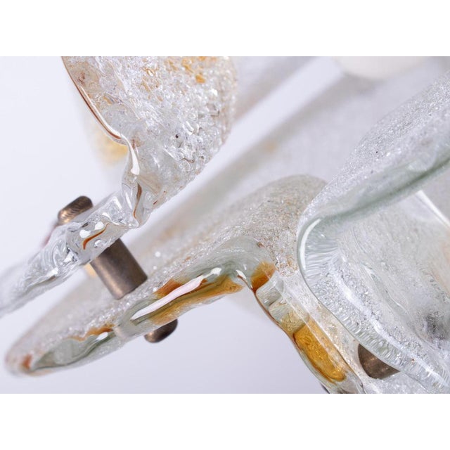 Gold Murano Satellite Pendant Light in Glass & Brass by Toni Zuccheri for Mazzega, Italy, 1970s For Sale - Image 8 of 12