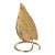 1970s Italian Table Lamp Leaf Brass Tommaso Barbi Style For Sale