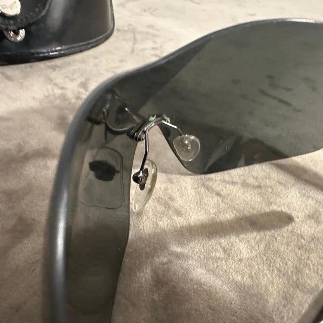 1990s Vintage Oversized Mask Sunglasses by Salvatore Ferragamo For Sale - Image 9 of 10