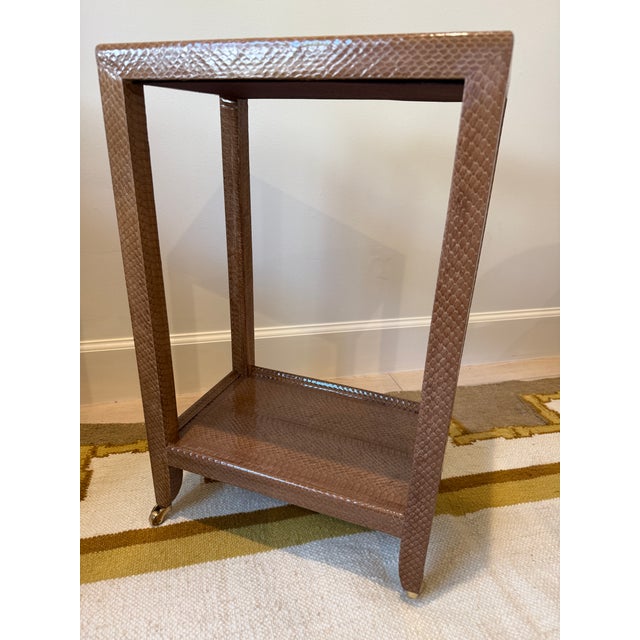 Karl Springer Toffee Telephone Side Table For Sale - Image 12 of 12