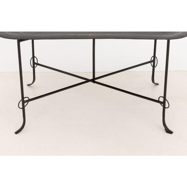 Late 20th Century Vintage Tole Painted Tray Table For Sale - Image 5 of 10