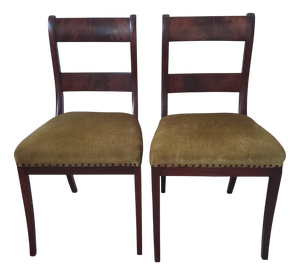 Dutch Biedermeier Sabel Chairs, 19th Century, Set of 2