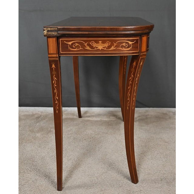 Mahogany Game Console Table, 1920s For Sale - Image 11 of 18