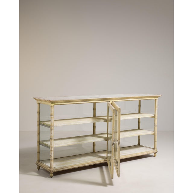 Faux Bamboo Display Vitrine, Antique, France, Early 20th Century For Sale - Image 9 of 16