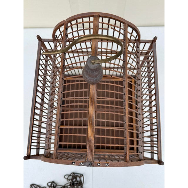 Mid 20th Century Vintage Mid Century Asian Bamboo Bird Cage For Sale - Image 5 of 12