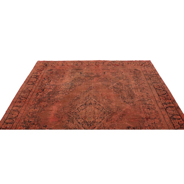 Vintage Hand-Knotted Reworked Middle Eastern Rug For Sale - Image 4 of 8