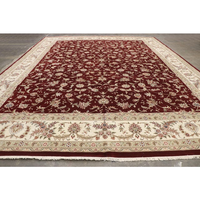 Textile Vintage Chinese Tabriz Rug, 12’00 X 15’04 For Sale - Image 7 of 8