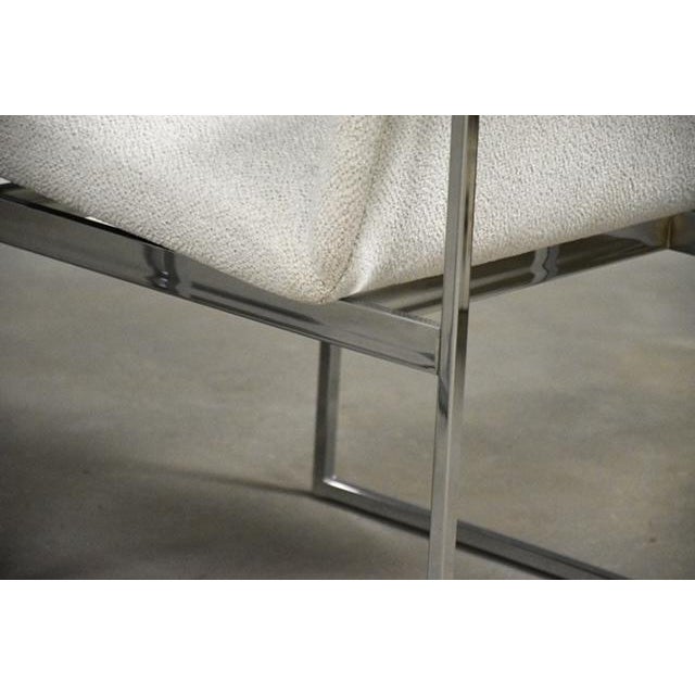 1960s Milo Baughman White and Chrome Dining Chairs - Set of 6 For Sale - Image 9 of 10