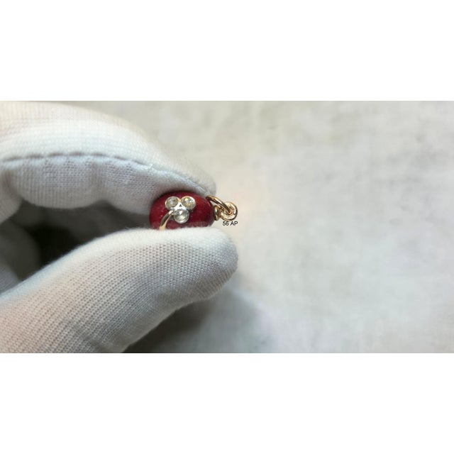 Early 20th Century Rare Purpurin Egg Pendant With Diamonds by Anders Nevalainen, St. Petersburg For Sale - Image 9 of 11