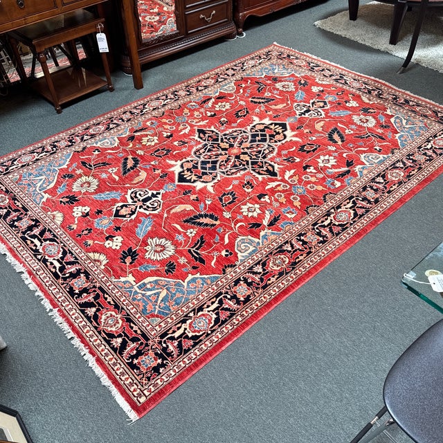 Tribal 6ft 1in X 9ft Handmade Baktiari Wool Area Rug For Sale - Image 3 of 12