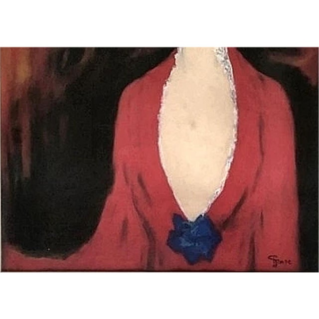 1920s C. Janse, Art Deco Portrait of a Woman, 1920s-1940s, Gouache For Sale - Image 5 of 8