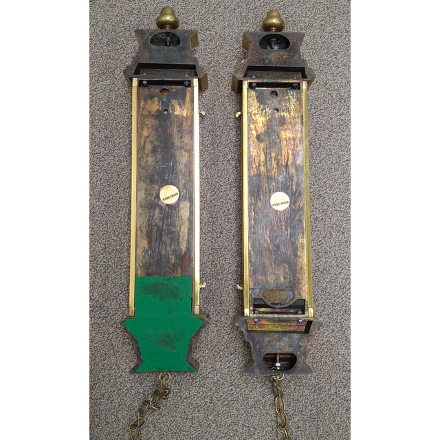 Mid 20th Century French Bronze and Gilt Mirror Pagoda Form Half Lentern Wall Sconces - a Pair For Sale - Image 10 of 12
