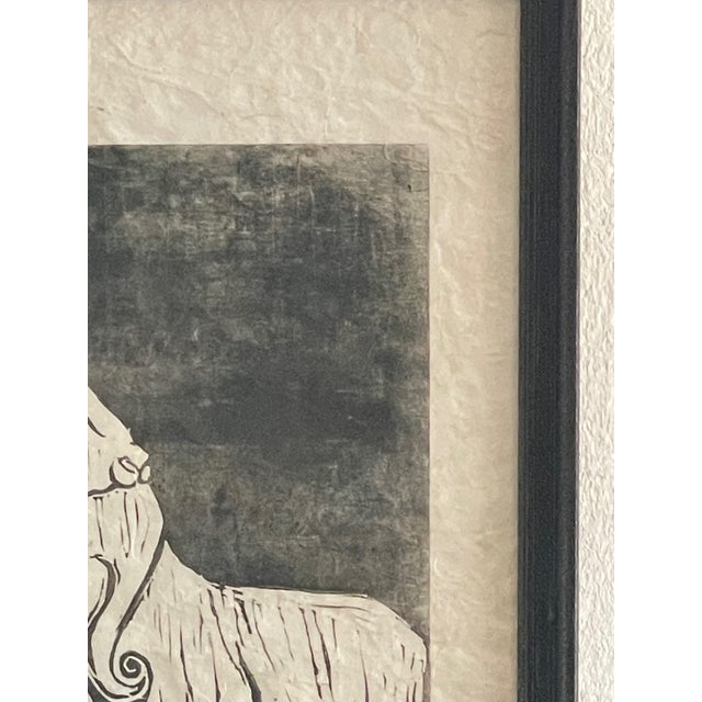 1920s Eastern European Artist, Woolly Ram, 1920s-1940s, Linocut, Framed For Sale - Image 5 of 16