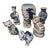Blue and White Asian Porcelain Collection Seven Pieces For Sale