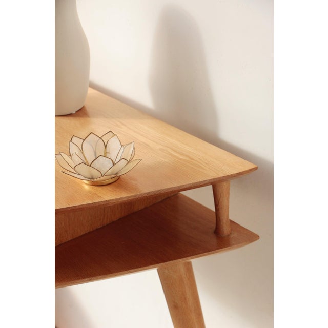 Vintage Oak Tripod Console Table, 1960s For Sale - Image 13 of 18