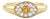 Citrine Evil Eye Signet Ring | Pave Diamond Halo Ring | Celestial November Birthstone Ring Us 7 For Sale