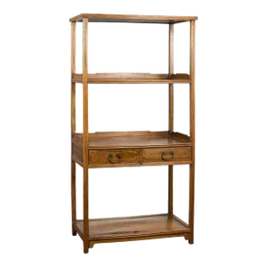 Chinese Late Qing Dynasty Period Bookshelf with Classic Design and Drawers